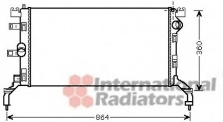 Радиатор охлаждения Renault Laguna/Latitude 1.5/2.0D 07- Van Wezel 43002415