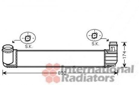 Радиатор интеркулера Renault Megane 1.9dCi/2.0TCe 08- Renault Megane, Scenic, Grand Scenic, Fluence Van Wezel 43004411