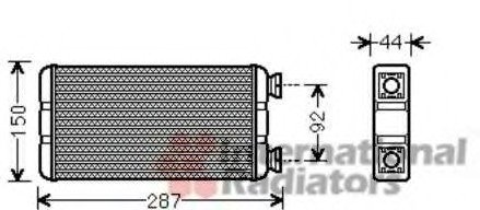 Радиатор печки Opel Movano 1.9/2.2.2.5 CDTI/Renault Master 2.2/2.5/2.8 dCi 01- Renault Master Van Wezel 43006457