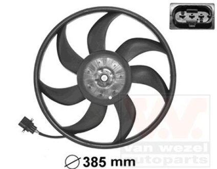 Вентилятор радіатора охолодження Polo,Ibiz,Fabia 1,4TDi AC Van Wezel 5827745