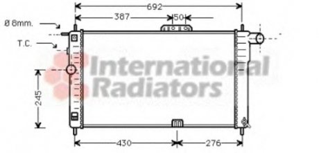 Радиатор охлаждения Daewoo Nexia 1.5 95- Van Wezel 81002001