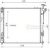 Купити Радіатор охолодження двигуна Hyundai Santa Fe 10- Van Wezel 82002339 (фото2) підбір по VIN коду, ціна 8229 грн.