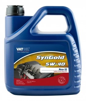 Купить Масло моторное SynGold 5W-40 (4 л) VATOIL 50011 (фото1) подбор по VIN коду, цена 1248 грн.