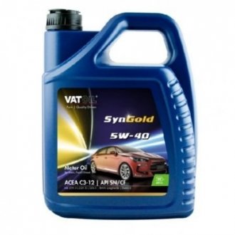 Моторне масло SynGold 5W40 / 5л. / (ACEA C3-12, API SN/CF) VATOIL 50195