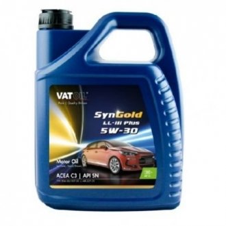 Моторне масло SynGold LL-III Plus 5W30 / 5л. / (ACEA C3-12, API SN, VW 504.00/507.00) VATOIL 50642