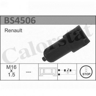 RENAULT Вимикач STOP-сигналів (під педаль) 85- Vernet bs4506