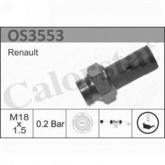 Купить Датчик давления масла Renault 21 Renault 19, 21, Trafic, Clio, Laguna, Megane, Mitsubishi Carisma, Renault Espace, Kangoo Vernet os3553 (фото1) подбор по VIN коду, цена 157 грн.