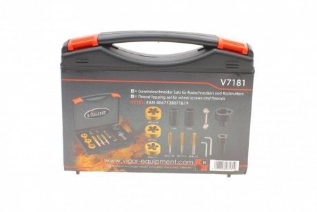 Купить Набор инструмента для восстановления резьбы VIGOR Equipment v7181 (фото1) подбор по VIN коду, цена 4043 грн.