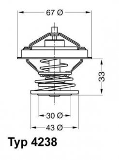 Термостат BMW 3 5 E30 E36 E34 Z3 BMW E36, E34, E39, E38 WAHLER 423892D