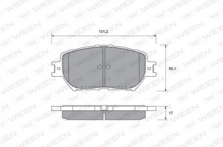 Купить Колодка тормозная передняя (4 шт.) -Toyota Tsusho Corp Toyota Camry WEEN 151-0016 (фото1) подбор по VIN коду, цена 972 грн.