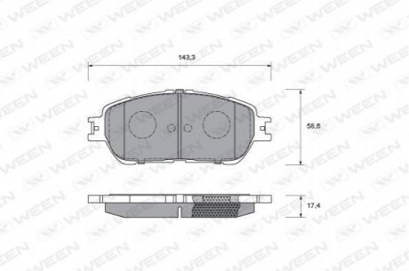 Купити Колодка гальмівна передня (4 шт.).) -Toyota Tsusho Corp Toyota Camry, Lexus ES WEEN 151-0017 (фото1) підбір по VIN коду, ціна 790 грн.