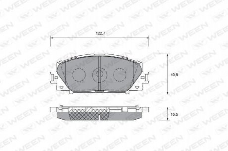 Купити Колодка гальмівна передня (4 шт.).) -Toyota Tsusho Corp Toyota Prius WEEN 151-0021 (фото1) підбір по VIN коду, ціна 762 грн.