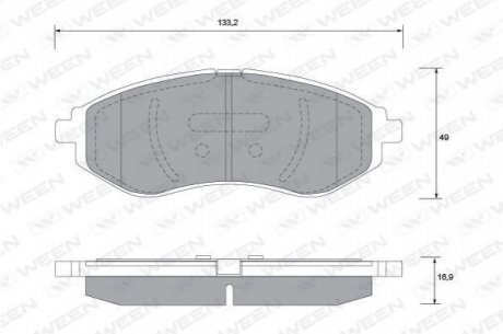 Купити Колодка гальмівна передня (4 шт.).) -Toyota Tsusho Corp Chevrolet Aveo WEEN 151-1179 (фото1) підбір по VIN коду, ціна 731 грн.