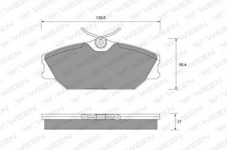 Купить Колодка тормозная передняя (4 шт.) -Toyota Tsusho Corp Renault Laguna, Megane, Safrane, Scenic, Clio WEEN 151-1332 (фото1) подбор по VIN коду, цена 872 грн.