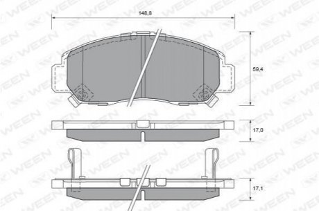 Купить Колодка тормозная передняя (4 шт.) -Toyota Tsusho Corp Honda Stream, FR-V, Civic, Accord WEEN 151-2244 (фото1) подбор по VIN коду, цена 1110 грн.