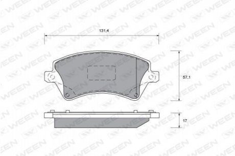 Купить Колодка тормозная передняя (4 шт.) -Toyota Tsusho Corp Toyota Corolla WEEN 151-2259 (фото1) подбор по VIN коду, цена 765 грн.