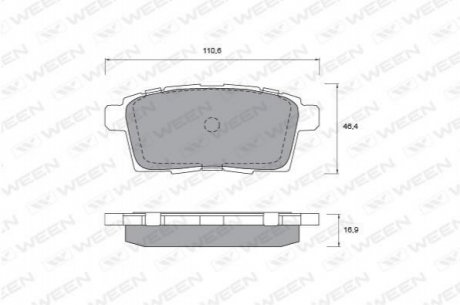 Купить Колодка тормозная задняя (4шт.) -Toyota Tsusho Corp Mazda CX-7, CX-9 WEEN 151-2572 (фото1) подбор по VIN коду, цена 859 грн.