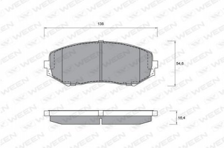 Купить Колодка тормозная передняя (4 шт.) -Toyota Tsusho Corp Suzuki Grand Vitara WEEN 151-2587 (фото1) подбор по VIN коду, цена 862 грн.