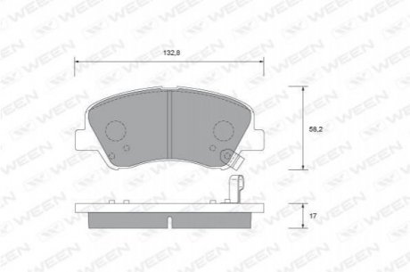 Купити Колодка гальмівна передня (4 шт.).) -Toyota Tsusho Corp KIA Rio, Hyundai Accent WEEN 151-2735 (фото1) підбір по VIN коду, ціна 1035 грн.