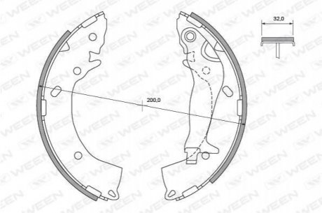 Купить Колодка тормозная задняя (4шт.) -Toyota Tsusho Corp Hyundai Getz WEEN 152-2011 (фото1) подбор по VIN коду, цена 872 грн.