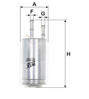 Фільтр паливний Volvo S60/S80/V70/XC60 1.6-3.2 06- Volvo V60, V70, XC60, S80, XC70, S60, V40 WIX FILTERS wf8436