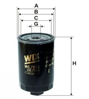 Оливний фільтр WIX FILTERS wl7073