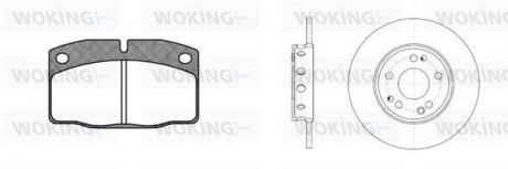 КОЛОДКИ ГАЛЬМІВНІ Opel Corsa, Kadett, Ascona, Vectra, Astra WOKING 80013.01