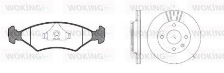 Комплект тормозов Ford Fiesta, Escort, Orion, KA WOKING 80193.01