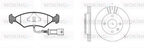 Комплект тормозов Ford Fiesta, Escort, Orion, KA WOKING 80193.02