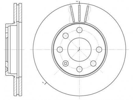 Тормозной диск перед. Astra F/Corsa B/Combo 94-(236x20) (вент.) Opel Ascona, Rekord, Astra WOKING d6061.10