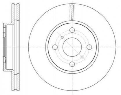Тормозной диск пер. Vios/Prius/Aqua/Yaris/iQ/Vitz 05- WOKING d61005.10