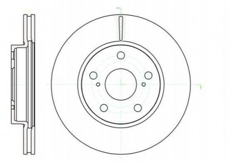 Гальмівний диск пер. Corolla/Auris 08-18 Toyota Corolla, Auris WOKING d61122.10