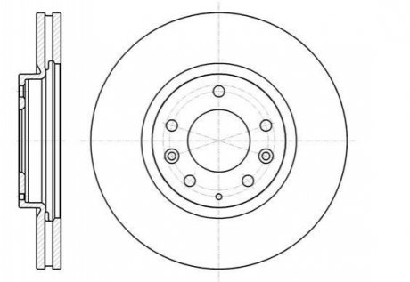 Диск тормозной передний (кратно 2) (Remsa) Mazda CX-7 I CX-9 I Mazda CX-7, CX-9 WOKING d61236.10
