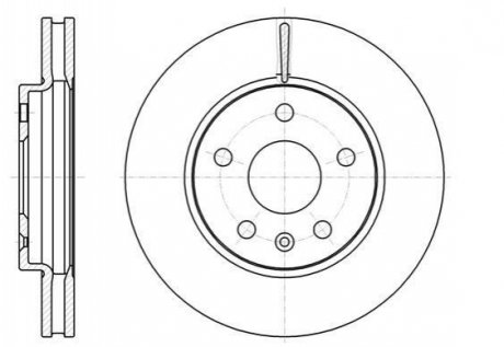 Тормозной диск перед. Insignia A/Malibu 08- 1.4-2.4 WOKING d61285.10