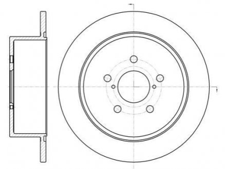 Гальмівний диск задн. Legacy/Liberty/Outback 03-09 Subaru Legacy WOKING d61300.00