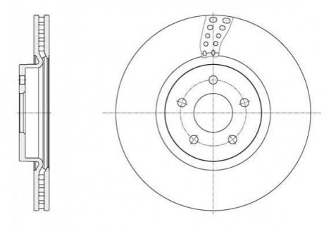 Диск тормозной передний (кратно 2) (Remsa) Ford Kuga II / Connect II Ford Connect, Transit, Focus, Kuga WOKING d61561.10