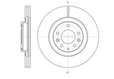 Диск тормозной передний (кратно 2) (Remsa) Mazda CX-7 I CX-9 I (D61638.10) Mazda CX-7, CX-9 WOKING d6163810