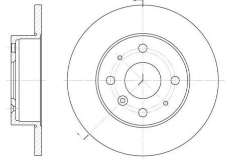 Тормозной диск (передний) DAIHATSU CHARADE /GEELY СK 1.0-1.5 89- WOKING d6363.00