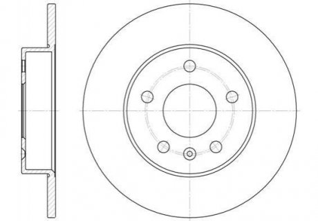 Диск тормозной задний (кратно 2) (Remsa) Opel Astra G H Zafira A B / Meriva A B Opel Meriva, Astra, Zafira, Corsa, Combo WOKING d6578.00