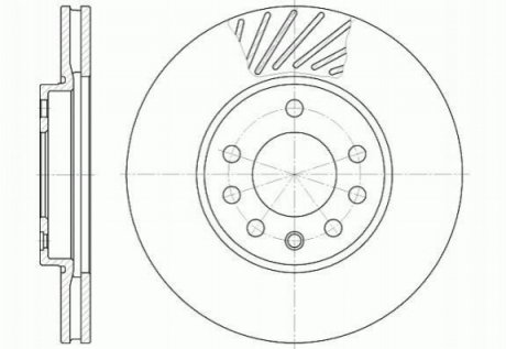 Диск тормозной передний (кратно 2) (Remsa) Opel Astra G H Zafira A / Meriva A / Combo C WOKING d6584.10