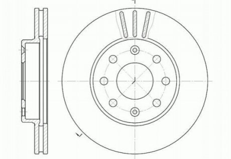 Гальмівний диск перед. Aveo/Kalos/Spark (03-21) Chevrolet Aveo WOKING d6655.10