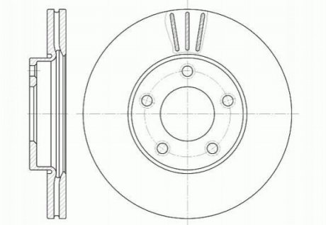 Диск тормозной передний (кратно 2) (Remsa) Mazda 3 I II 1,3-2,0i / Mazda 5 I II WOKING d6671.10