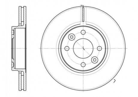 Гальмівний диск перед. Almera/Clio/Largus/Logan/Megane (03-21) WOKING d6683.10