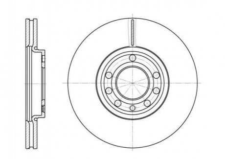 Тормозной диск перед. Vectra C/Signum 02- (285x25) (вент.) SAAB 9-3, Opel Vectra, Fiat Croma WOKING d6689.10