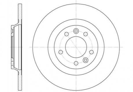 Тормозной диск (задний) CITROËN C5/PEUGEOT 407/508/607/RCZ 1.6-3.0 04- WOKING d6690.00
