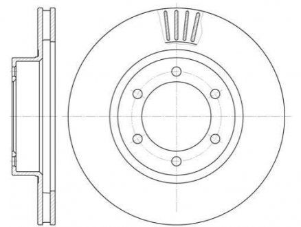 Гальмівний диск перед. 4 Runner/Land Cruiser (01-10) WOKING d6706.10