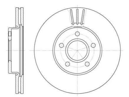 Диск тормозной передний (кратно 2) (Remsa) Ford Focus II III C-max I II Grand C-max I WOKING d6710.10