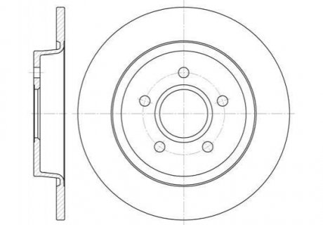 Гальмівний диск зад. Ford C-MAX/Focus II 04- (280x11) Volvo C30, C70, S40, V50, Ford Focus, C-Max WOKING d6712.00