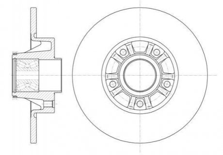 Диск тормозной задний (Remsa) (с подшипником с кольцом АБС) Renault Trafic WOKING d6733.20