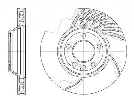 Диск тормозной передний правый (Remsa) Porsche Cayenne I II (D6769.11) WOKING d676911